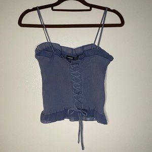 super cute ruffly cropped top